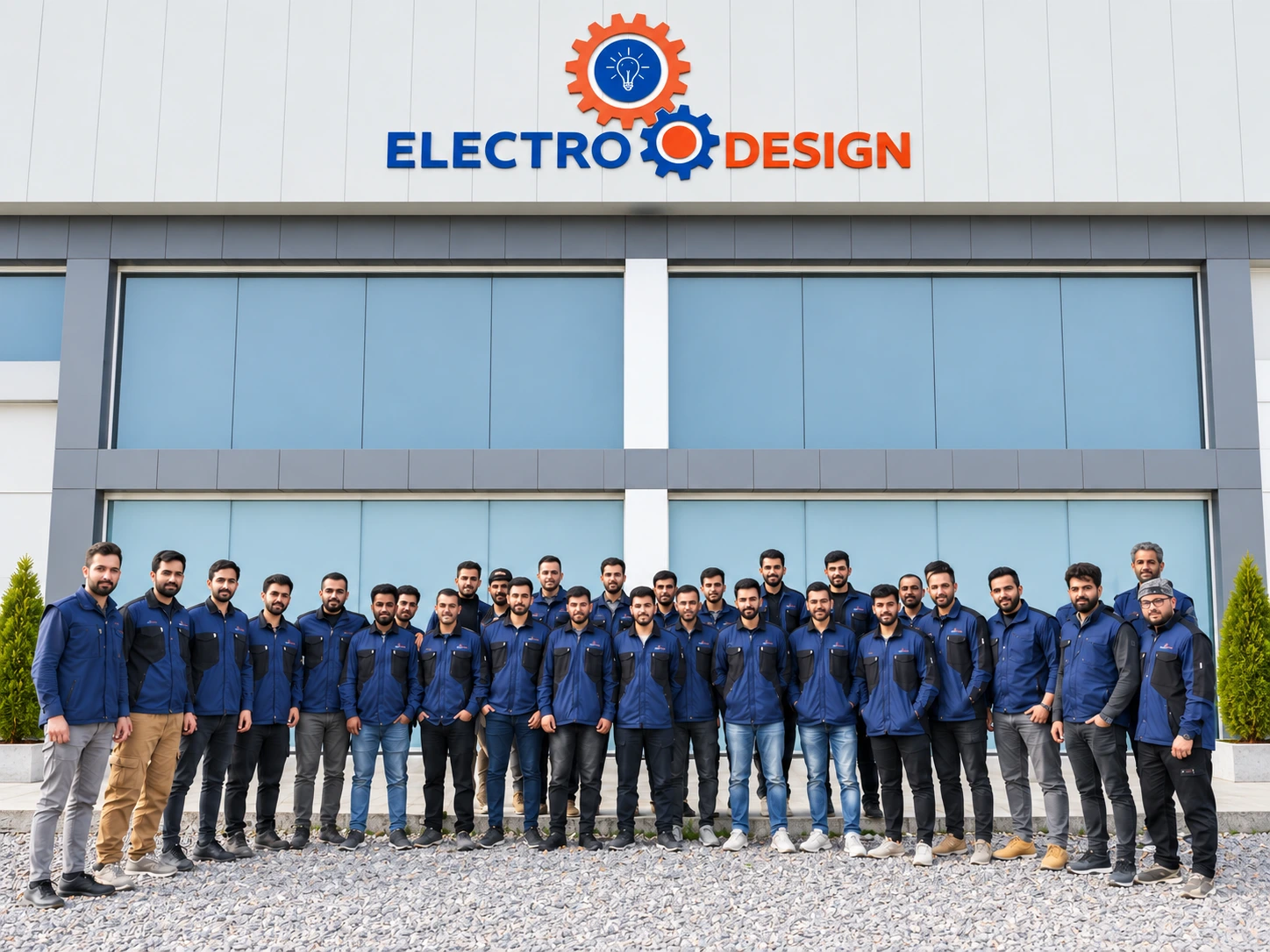 Electro Design team at the Erbil factory