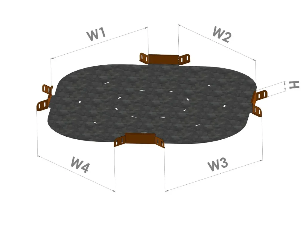 X shape W80cm*H5cm